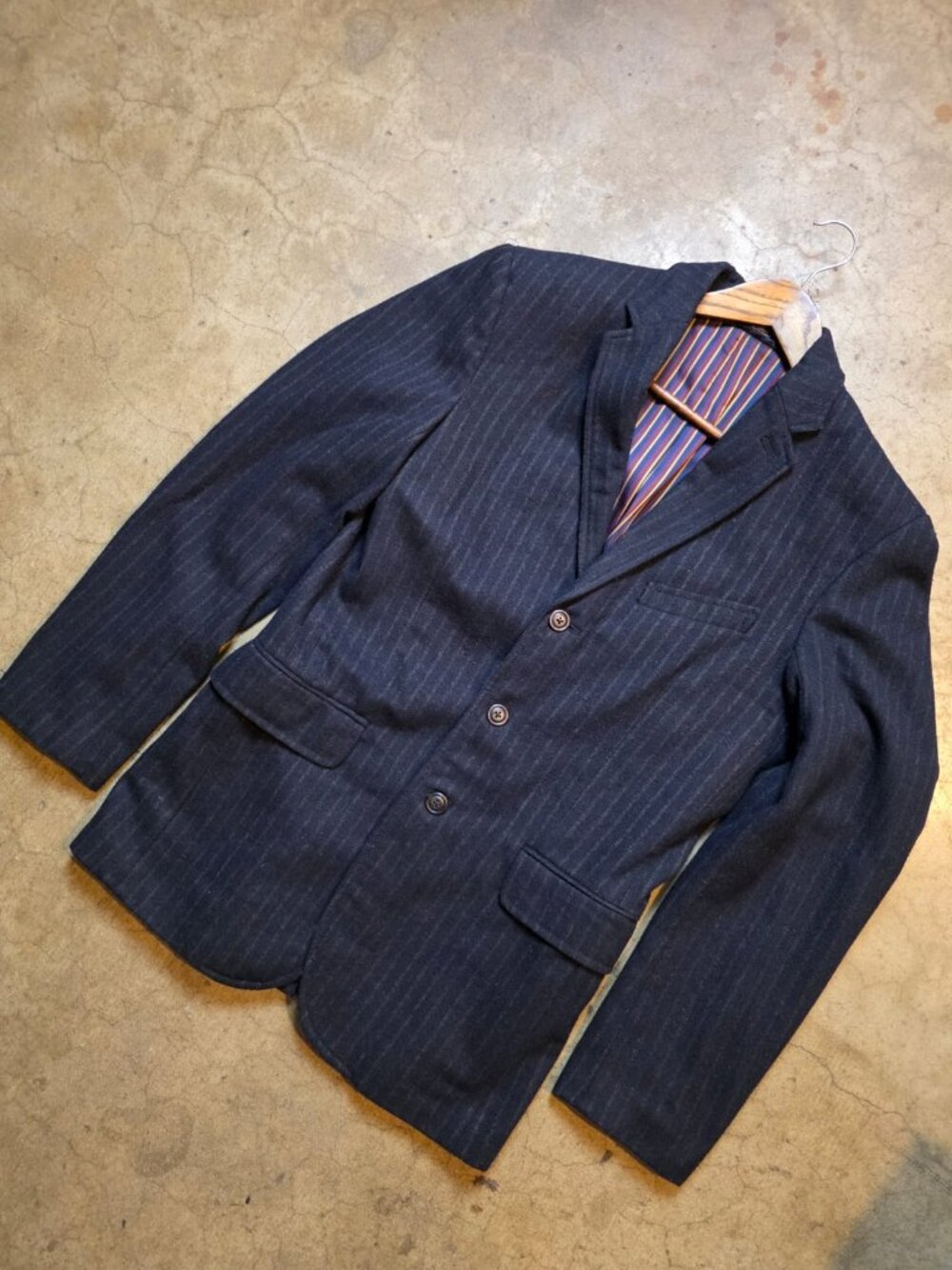 American Eagle Outfitters Men’s Gray Blue Tailored Jacket Size Small
